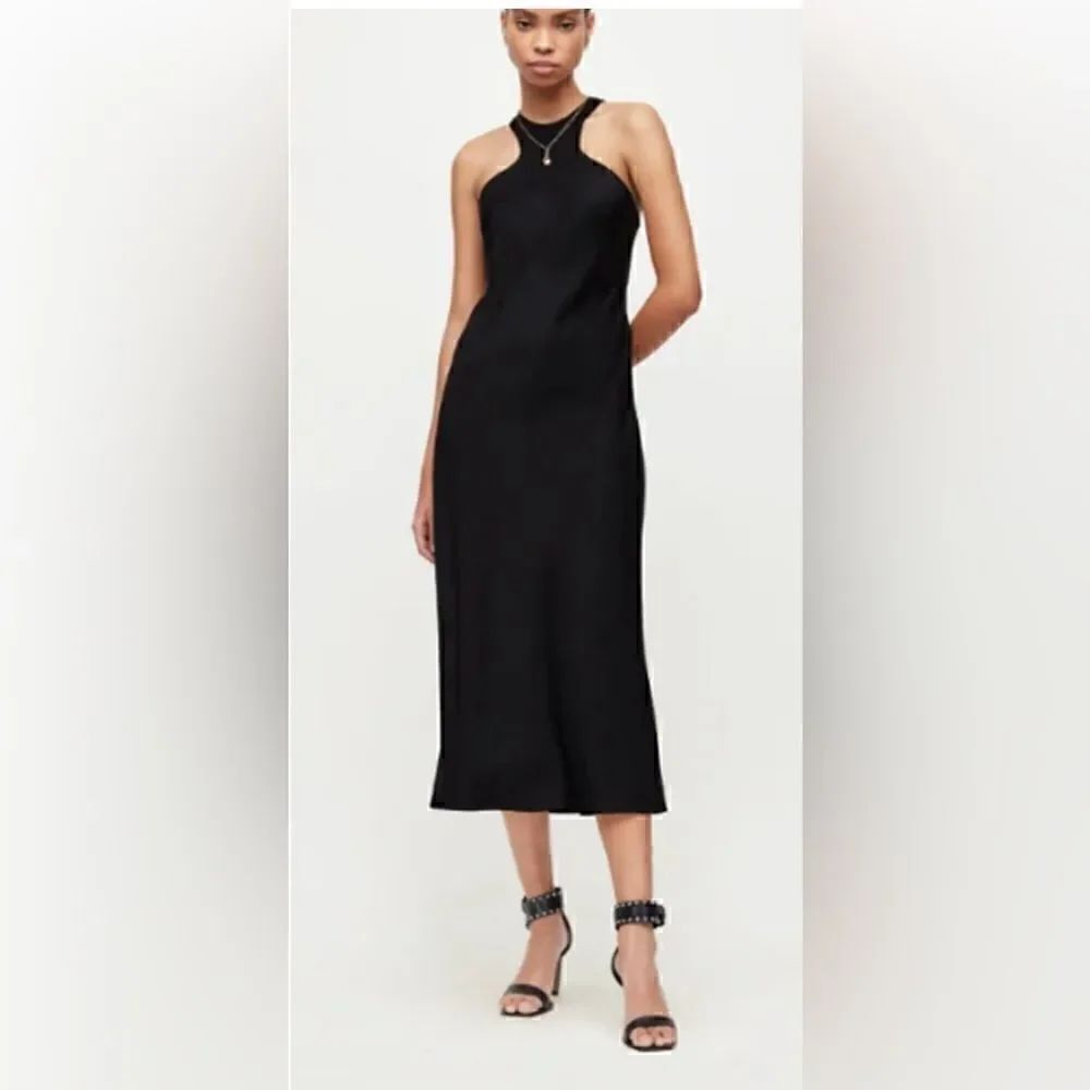 AllSaints Betina Dress Black Size 12 NWT